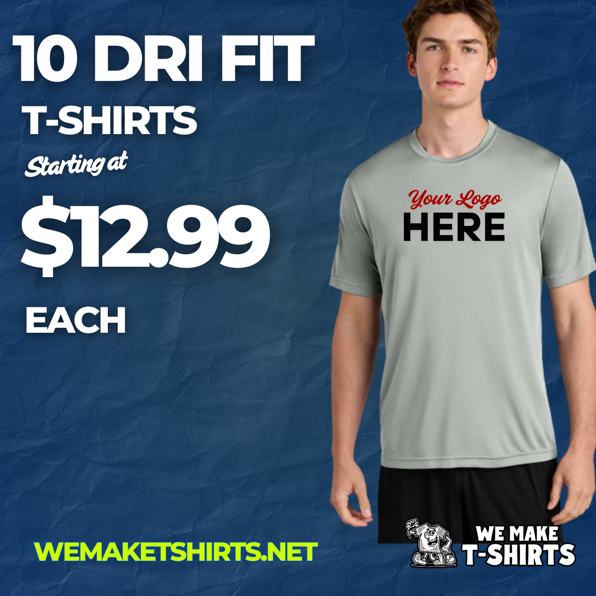 10 dri fit t shirt custom printed