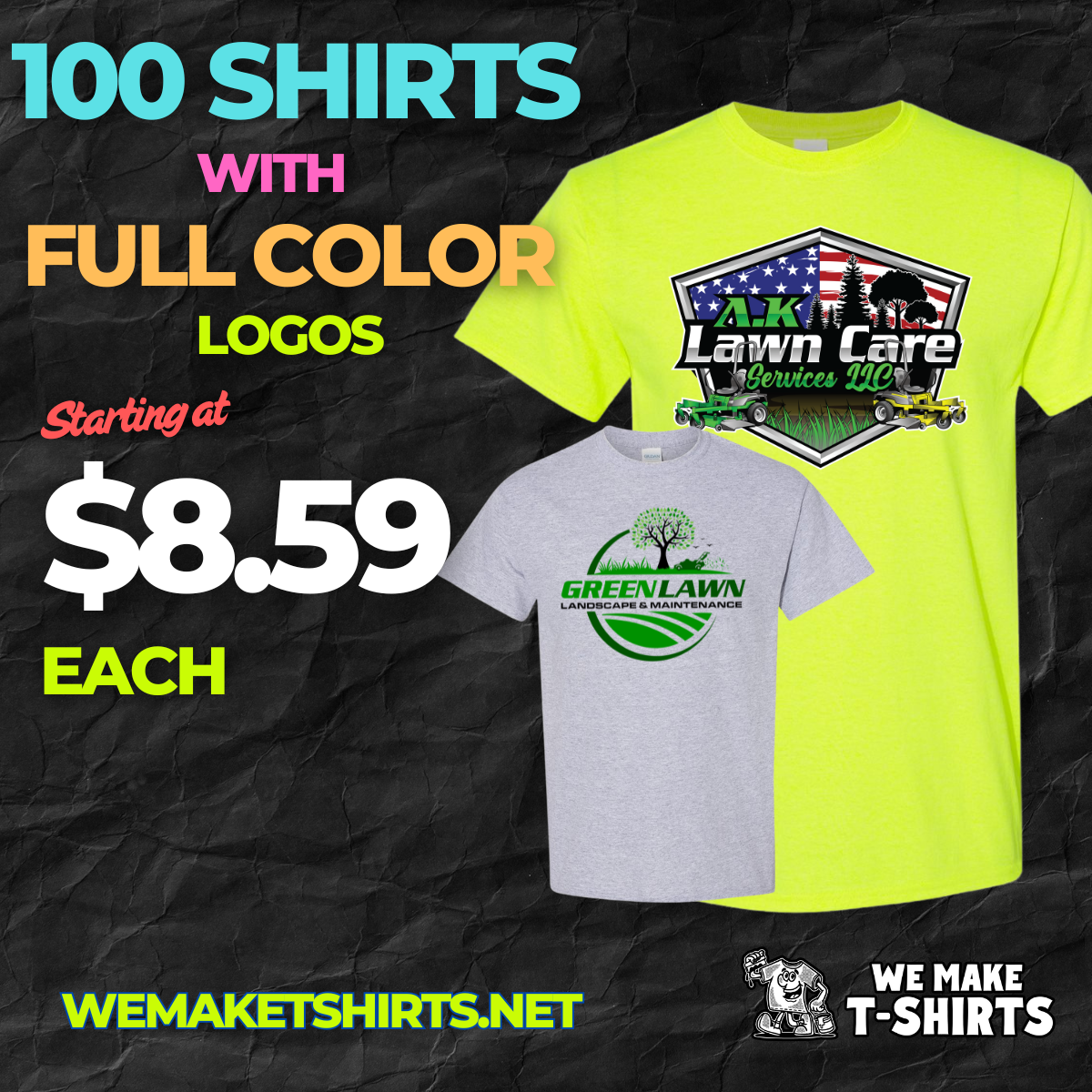 Custom printed shirt package