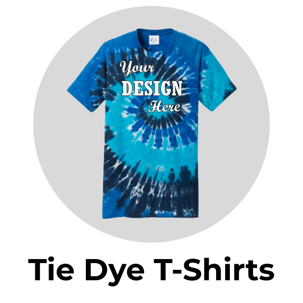 Custom printed Tie Dye T-Shirts from We Make T-Shirts in Racine and Kenosha Wisconsin