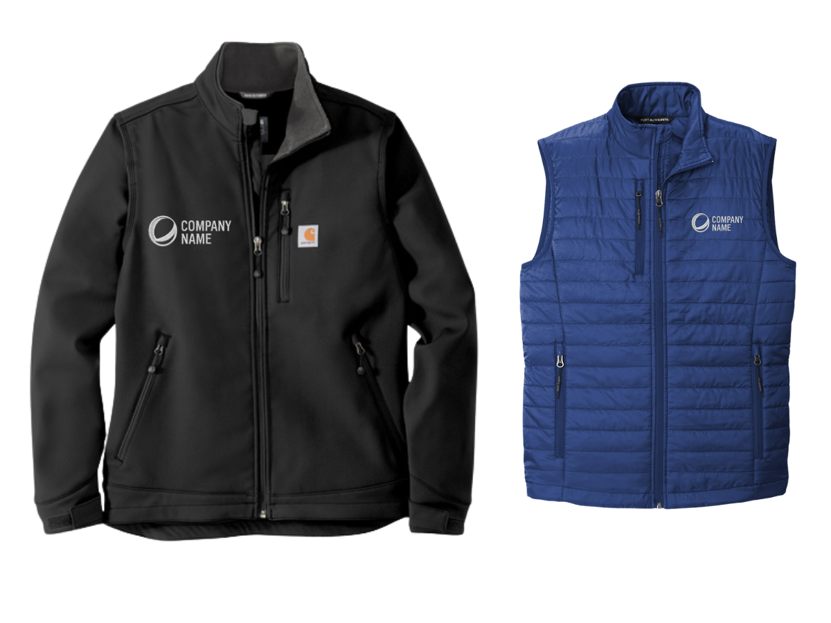 Custom embroidered coats, jackets, and vests in kenosha wisconsin with no minimum