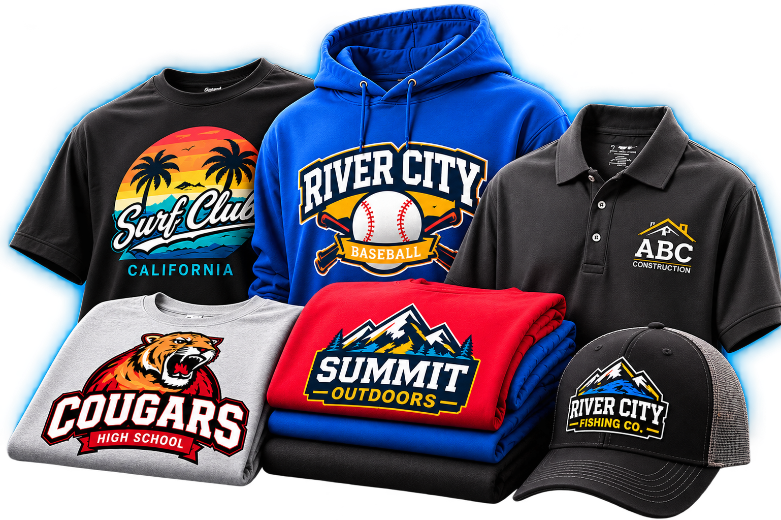 Custom printed school, team and business apparel