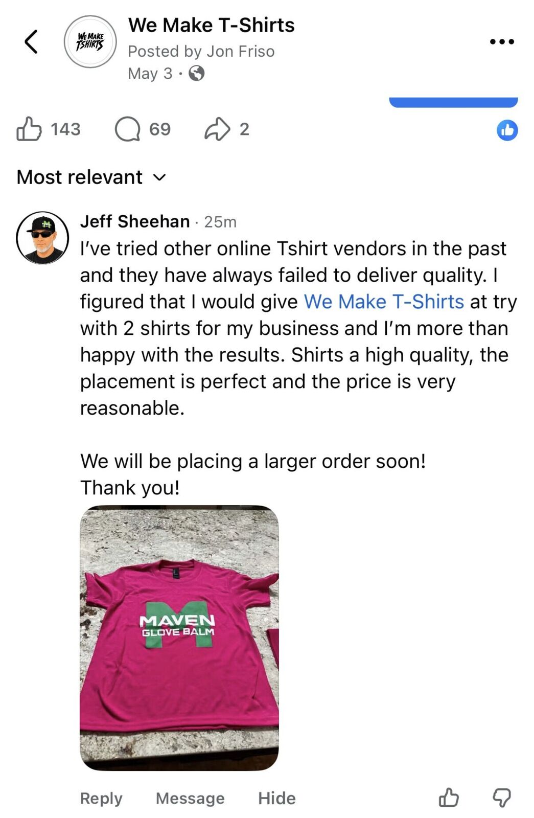 Facebook customer review 6