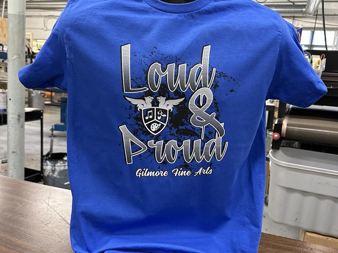 custom printed t shirts for gilmore fine arts in racine - school spiritwear - we make t shirts custom screen printing