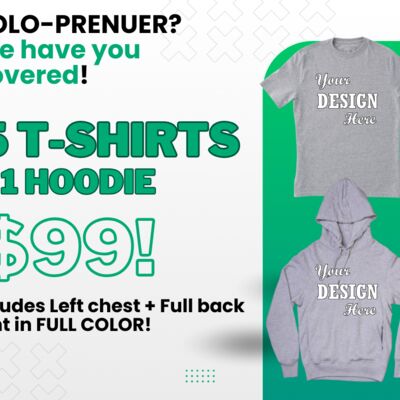 5 Shirts + 1 Hoodie for $99 Thumbnail