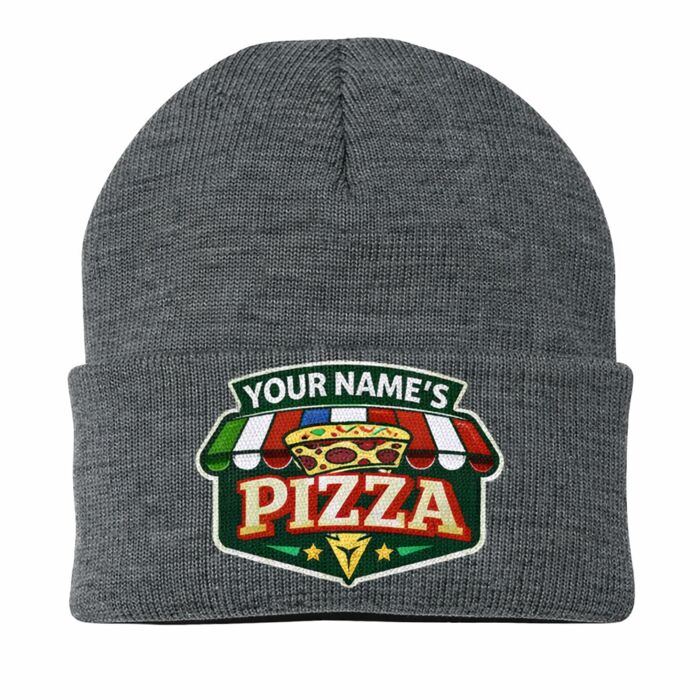 Classic Embroidered Knit Hat Thumbnail