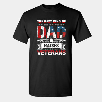 The Best Dads Raise Veterans - Standard Cotton™ T-Shirt Thumbnail