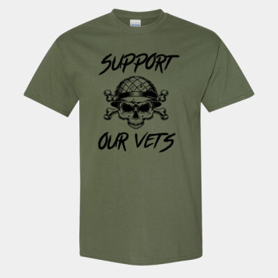 Support Our Vets Skull - Standard Cotton™ T-Shirt Thumbnail