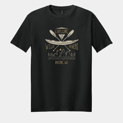 Explore The Wild Rivers - Racine  - Racine Merch Softstyle ® T Shirt Thumbnail