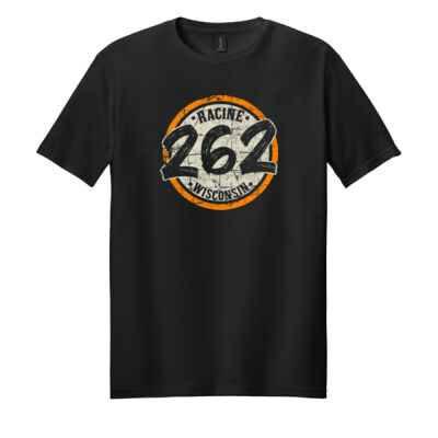 262 Badge - Cream & Orange - Racine Merch Softstyle ® T Shirt Thumbnail
