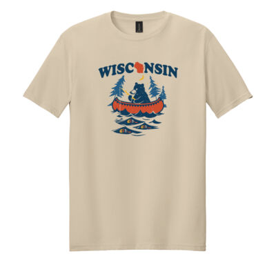 Wisconsin River Bear - Racine Merch Softstyle ® T Shirt Thumbnail
