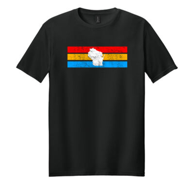 Wisconsin Retro Lines - Racine Merch Softstyle ® T Shirt Thumbnail