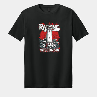Racine Lighthouse - Racine Merch Softstyle ® T Shirt Thumbnail