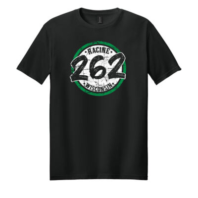262 Badge - Green and White - Racine Merch Softstyle ® T Shirt 2 Thumbnail