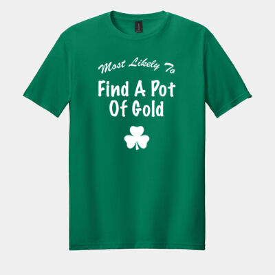 Most Likely To Find A Pot Of Gold - Racine Merch Softstyle ® T Shirt Thumbnail